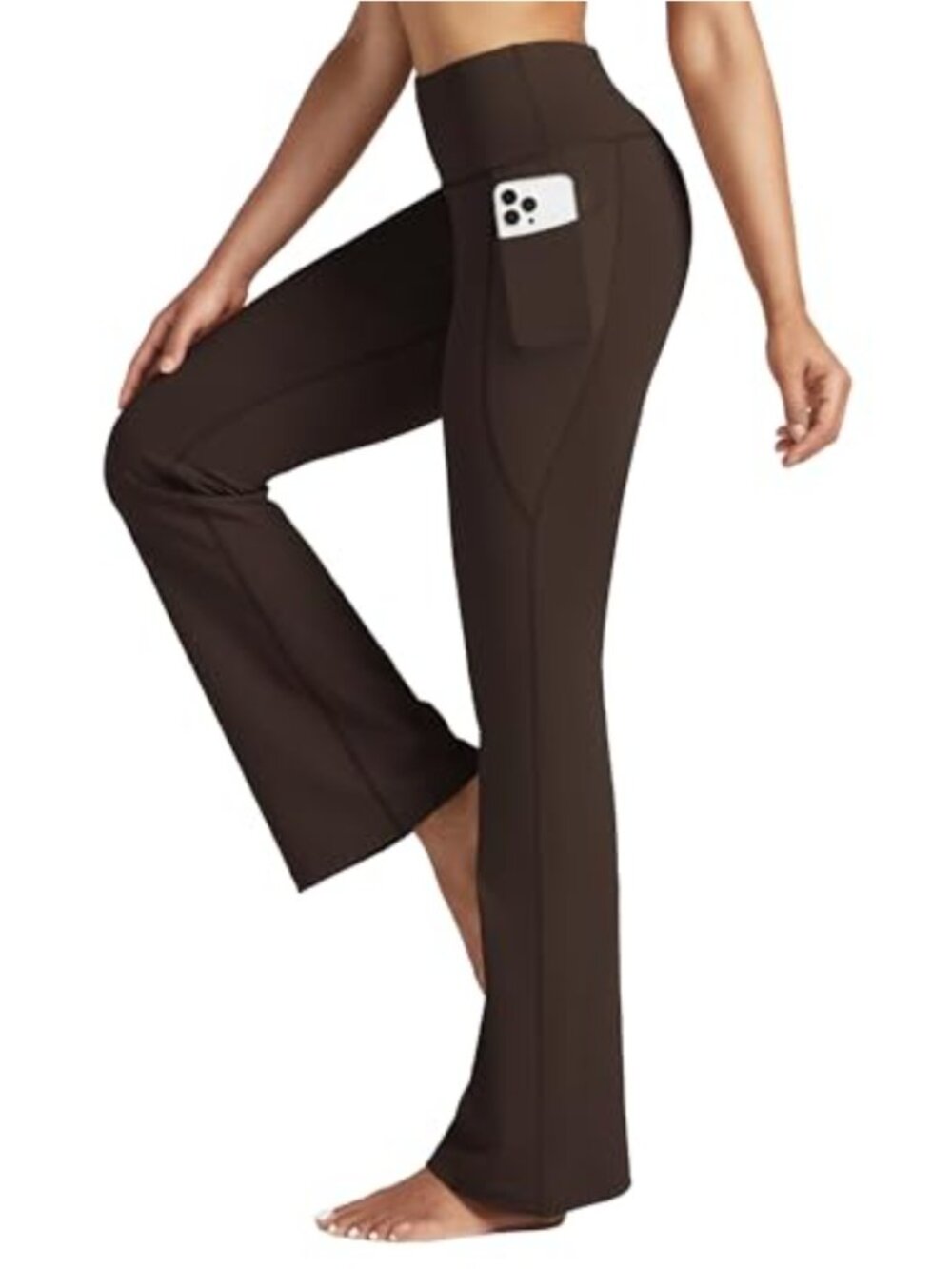 Women's Flare Leggings High Waist Yoga Pants Tummy Control with Pockets 29" 31"
